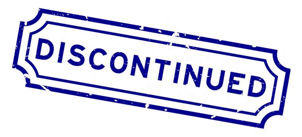 Grunge azul palabra interrumpida sello de goma sobre fondo blanco - Vector, Imagen