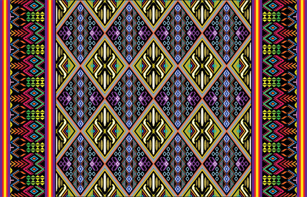 Luminoso motivo azteco senza cuciture con elementi tradizionali indiani. Rubino texture geometrica e boho sfondo per tessile, riempimento pagina, copertine di libri
 - Vettoriali, immagini