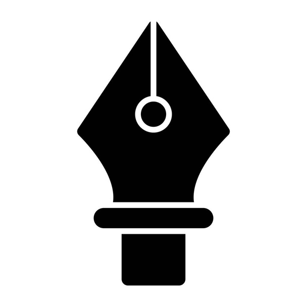Icono de diseño editable de pluma de tinta - Vector, imagen