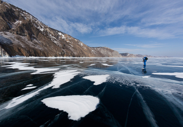 The Winter's Tale Baikal - pure ice, rocks and reflections - Fotoğraf, Görsel