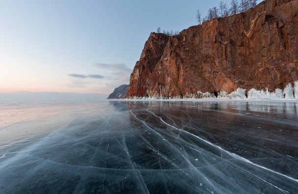 The Winter's Tale Baikal - pure ice, rocks and reflections - Foto, afbeelding