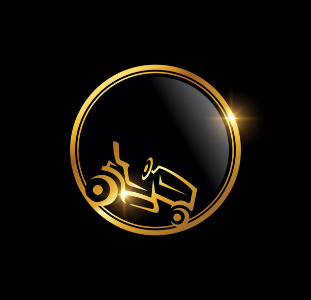 Логотип Golden Luxury Lawn Mower - Вектор,изображение