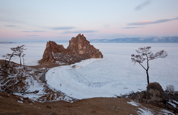 View from Olkhon Island at Baikal winter - Фото, изображение