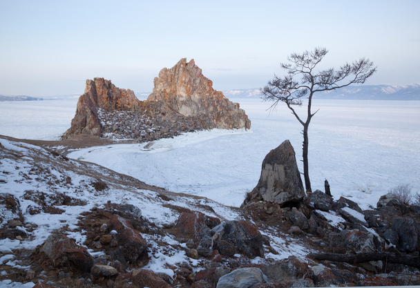 View from Olkhon Island at Baikal winter - Φωτογραφία, εικόνα