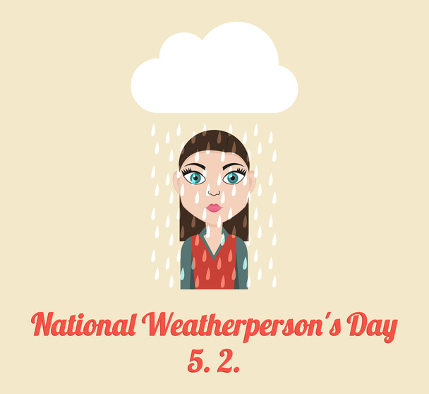Ulusal Weatherperson'ın gün poster - Vektör, Görsel