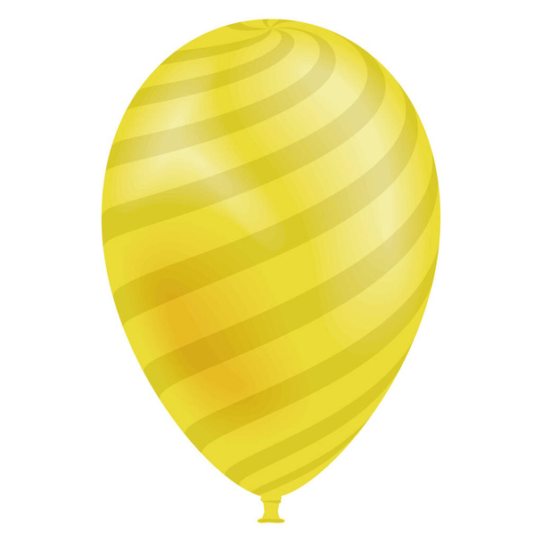 gelber Ballon Helium schwimmendes Symbol - Vektor, Bild
