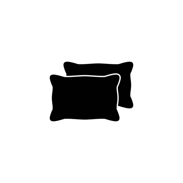 Icono de almohada. Signo de almohada y símbolo. Cómoda almohada esponjosa - Vector, imagen