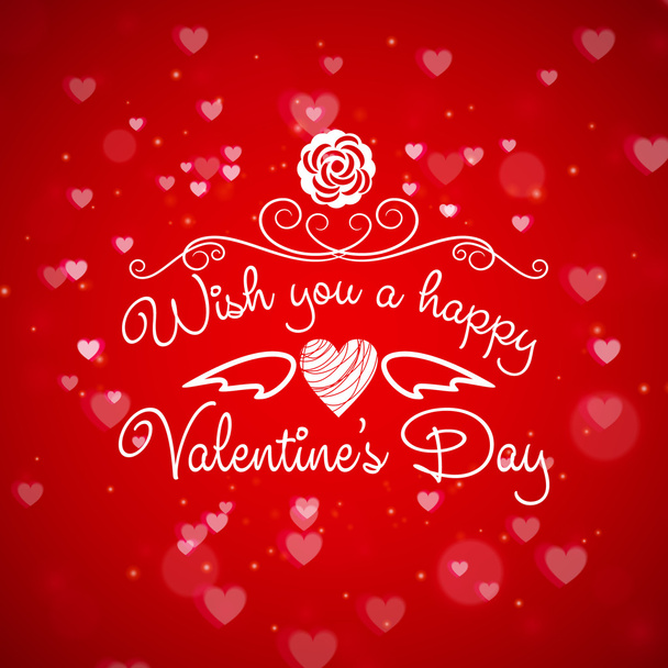 St. Valentine's Day abstract vector background with  - Vector, imagen