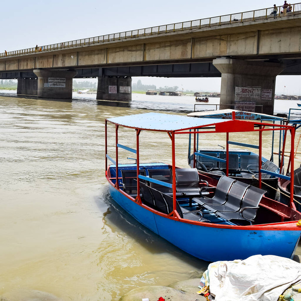 Ganga, mint látható Garh Mukteshwar, Uttar Pradesh, India, Ganga folyó úgy vélik, hogy a legszentebb folyó hinduk, A kilátás Garh Ganga Brij ghat, amely nagyon híres vallási hely a hinduk - Fotó, kép