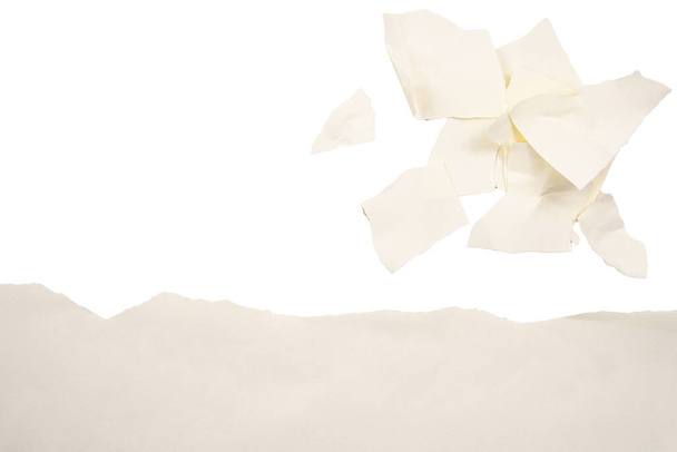  some torn strips of paper onm a transparent background - Foto, Bild