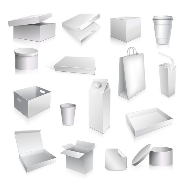 Set d'emballage blanc
 - Vecteur, image