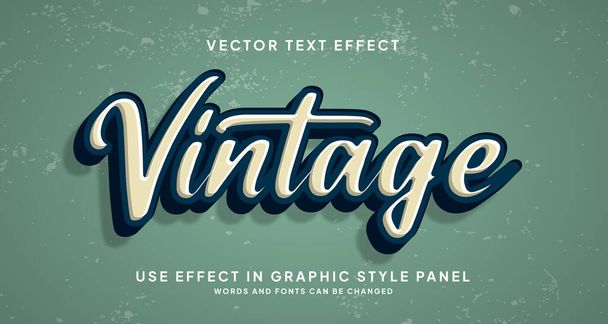Editable Graphic Style For Text Effect. Vintage Style - Vector, Image
