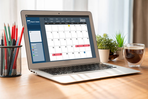 Календарь по программному обеспечению для планирования модного графика для персонального организатора и онлайн-бизнеса - Фото, изображение
