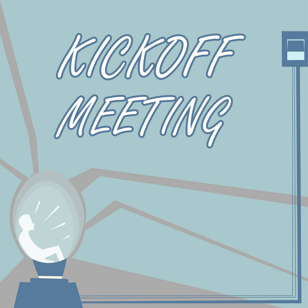 Psaní textu Kickoff Meeting, Internet Concept Speciální diskuze o zákonech zapojených do projektu - Fotografie, Obrázek