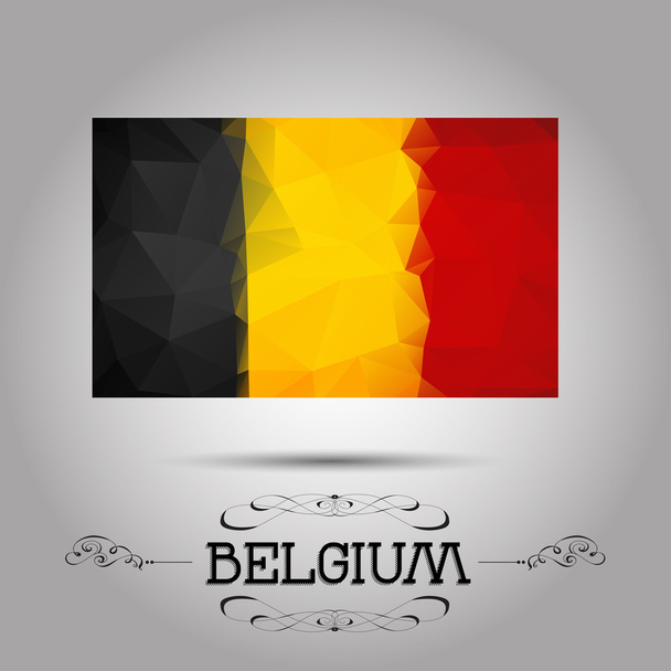 Vektor geometrische polygonale belgische Flagge. - Vektor, Bild