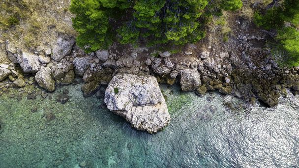 Croatia beach Rocky Beaches Landscape - Fotoğraf, Görsel