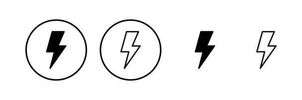 Lightningアイコンベクトル図。電気信号と記号。パワー・アイコン。エネルギー記号 - ベクター画像