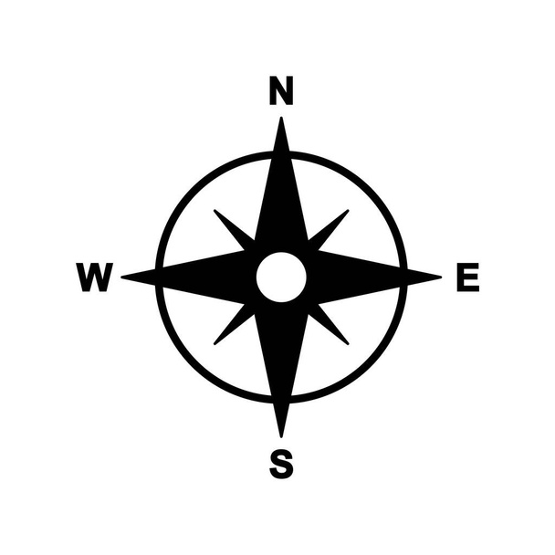Kompasová ikona. symbol a symbol ikony šipky - Vektor, obrázek