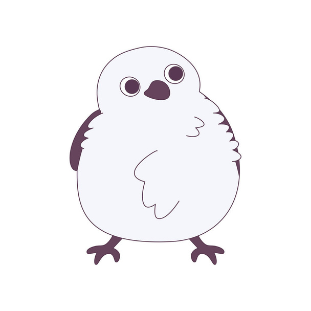 Isolated cute bird icon Animal Vector illustration - Vektör, Görsel