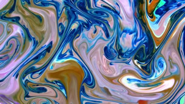 Antecedentes abstractos con pintura psicodélica en colores líquidos vívidos Texture Footage. - Imágenes, Vídeo