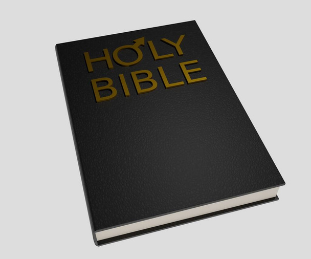 Male bible. bible created by male, male authors. Bible for male to make women submit to men 3d rendering - Foto, afbeelding