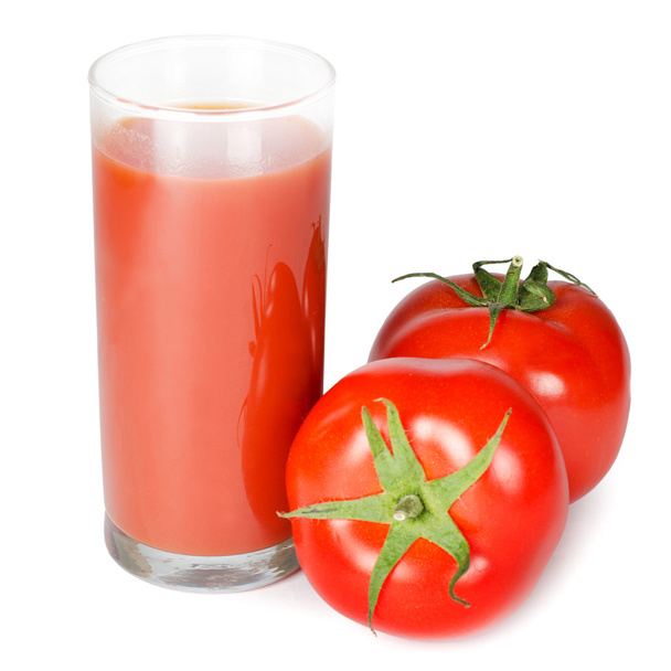 Red tomato isolated on white background - Фото, изображение