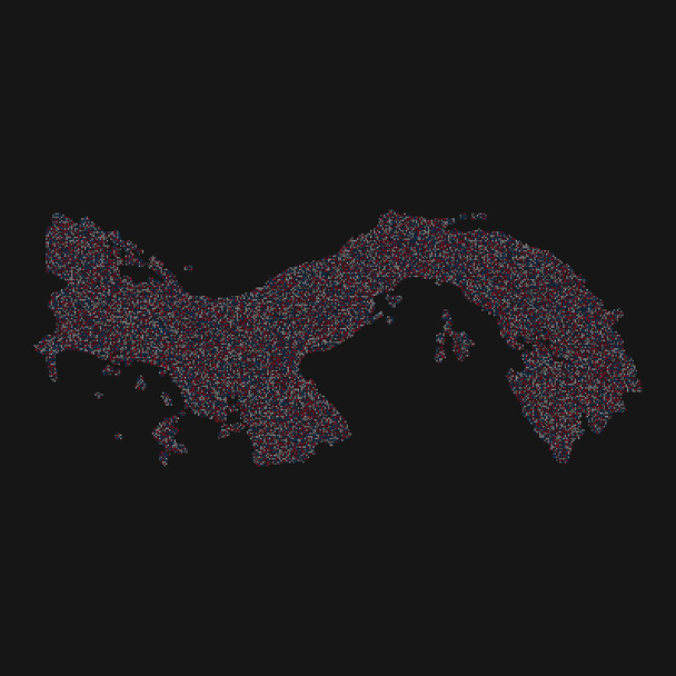 Panama Silhouet GePixelde patroon illustratie - Vector, afbeelding