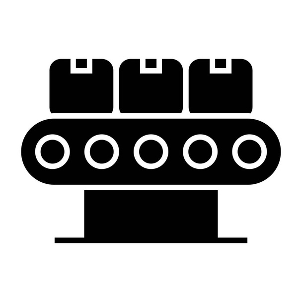 Icono de cinta transportadora, vector editable - Vector, imagen