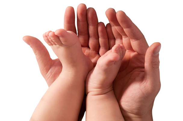 ręce człowieka i dziecka - Zdjęcie, obraz