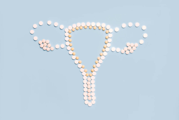 Děložní medicína. Ženské dělohy z pilulek - Fotografie, Obrázek