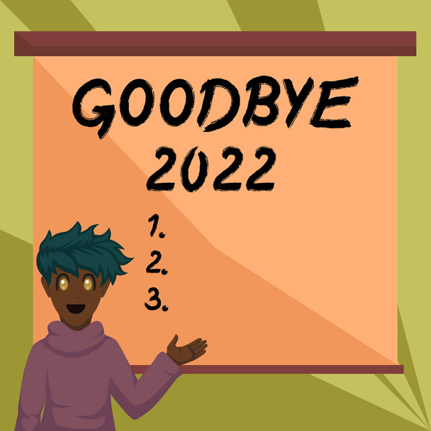 Sign displaying Goodbye 2023, Business overview Merry Christmas Greeting people for new year happy holidaysx - Photo, Image