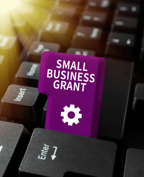 Titulek textu představující Small Business Grant, Word Written on a individual-owned business known for its limited size - Fotografie, Obrázek