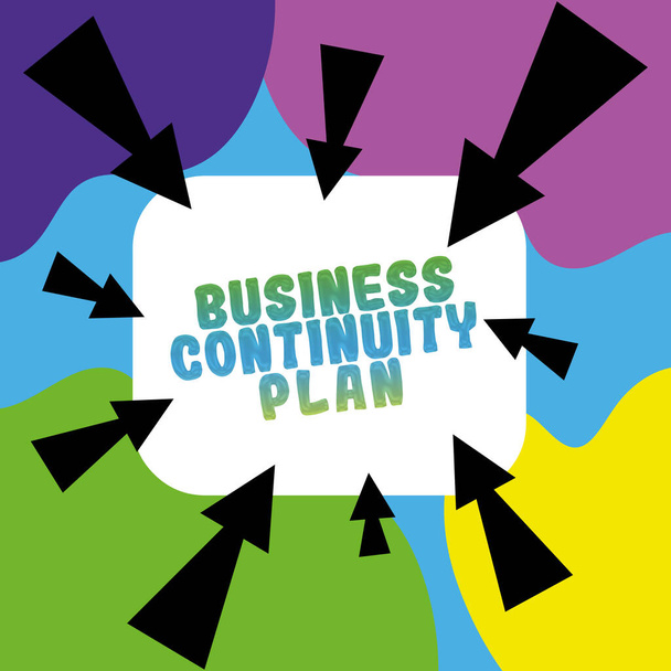 Handschrift-Text Business Continuity Plan, Business-Konzept zur Erstellung von Systemen Prävention behandeln potenzielle Bedrohungen - Foto, Bild