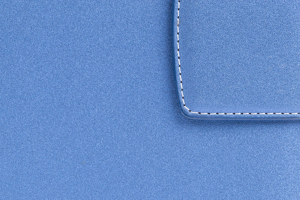 Skórzany niebieski notatnik tło tekstura - Zdjęcie, obraz