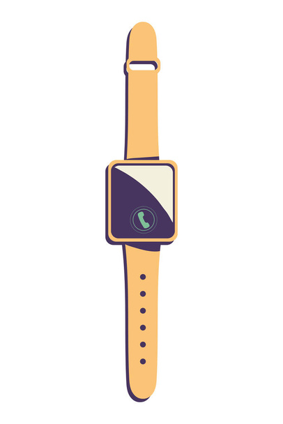 smart watch płaska ikona izolowany - Wektor, obraz