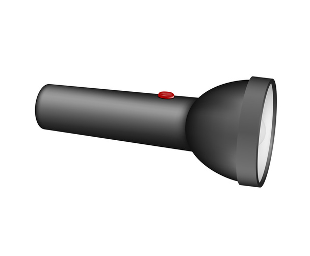 Flashlight in black design - Vector, Imagen