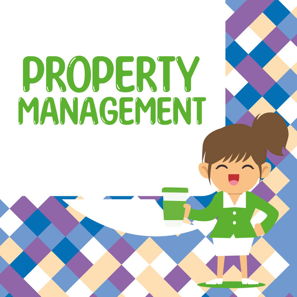 Знак отображения управления недвижимостью, бизнес-подход Надзор за недвижимостью Сохранение стоимости объекта - Фото, изображение