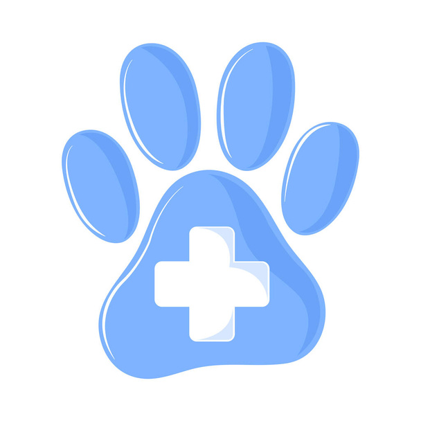 pata mascota cuidado icono aislado - Vector, Imagen