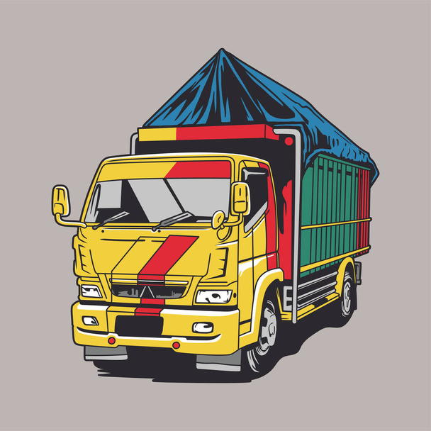 Векторні ілюстрації експедиції вантажівок
 - Вектор, зображення