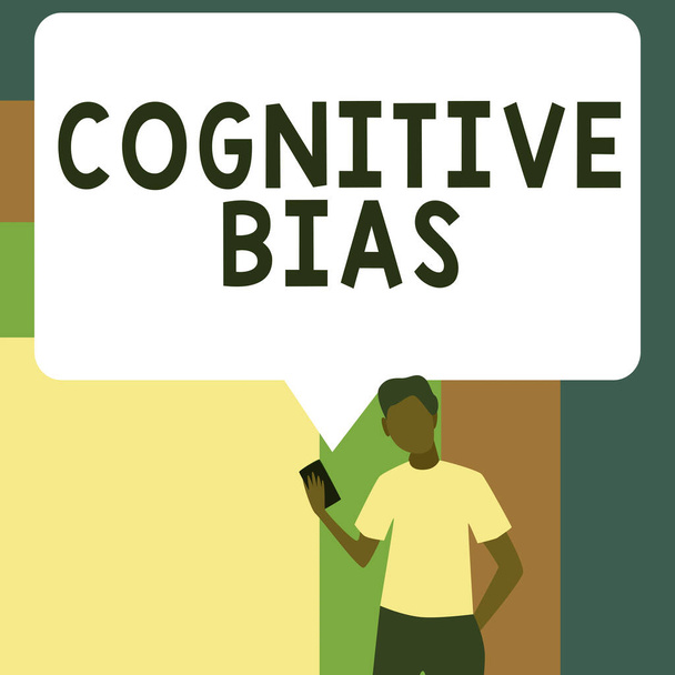 Writing displaying text Cognitive Bias, Concept meaning Psychological treatment for mental disorders - Photo, Image