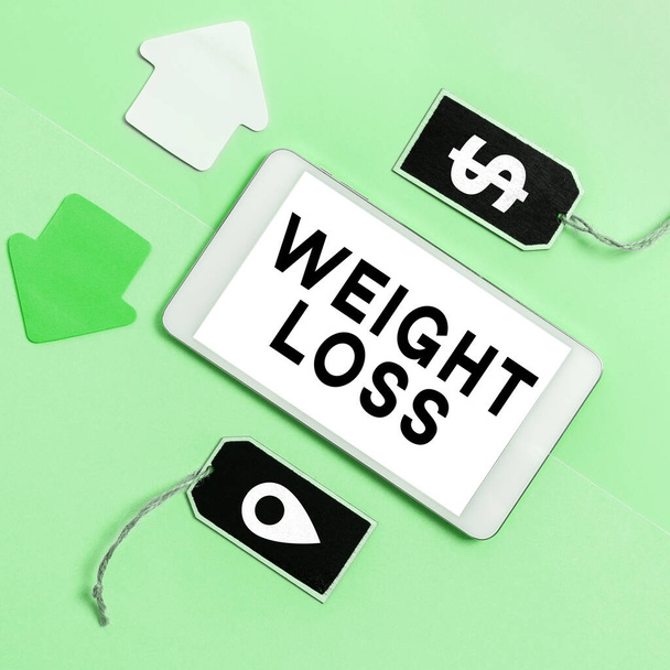 Schrijven weergeven van tekst Gewichtsverlies, Internet Concept Vermindering van Body Fluid Muscle Mass Reduce Fat Dispose Weefsel - Foto, afbeelding