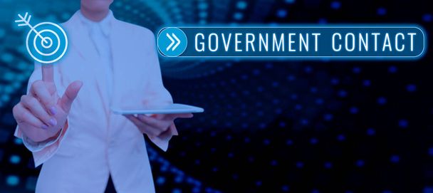 El yazısı metni Hükümetle İletişim, Harcamaları desteklemek için hükümet tarafından verilen borç güvencesi kavramı - Fotoğraf, Görsel