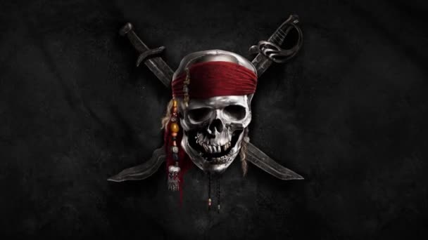 Piratenflagge Hintergrund 4K Seamless Loop - Filmmaterial, Video