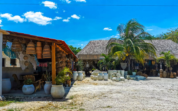 Small village with streets houses churches and public places in Kantunilkin Lazaro Cardenas in Quintana Roo Mexico. - Foto, Imagen