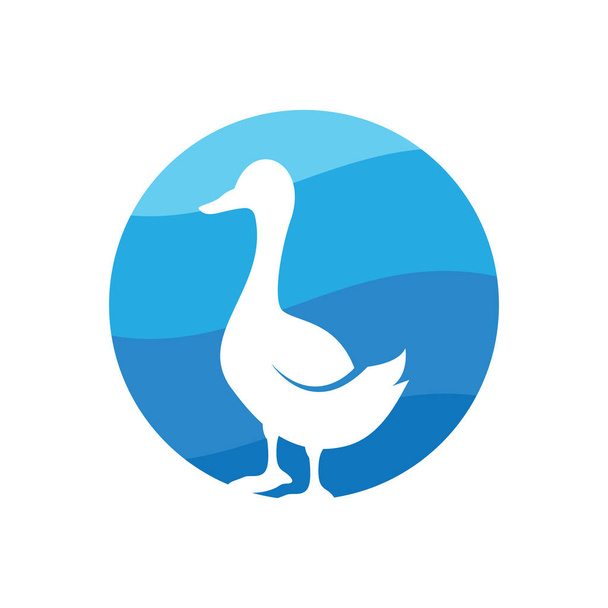 Duck λογότυπο διάνυσμα ilustration εικονίδιο επίπεδη σχεδίαση πρότυπο - Διάνυσμα, εικόνα