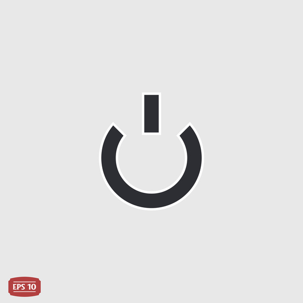 Power Button. Flat design style. - Vector, Image