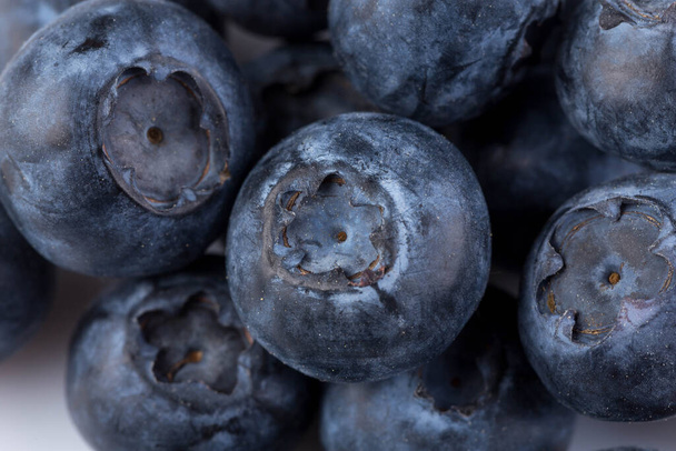 Group of fresh juisy blueberries isolated on white background - Photo, image