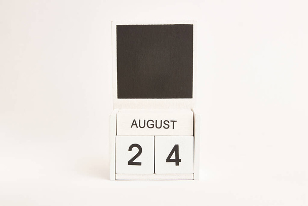 Calendar with the date August 24 and a place for designers. Illustration for an event of a certain date. - Photo, Image