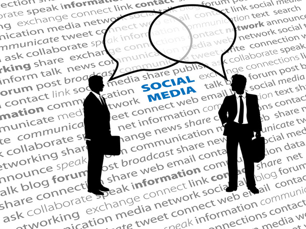 Ділова соціальна мережа текстові розмови бульбашки
 - Вектор, зображення
