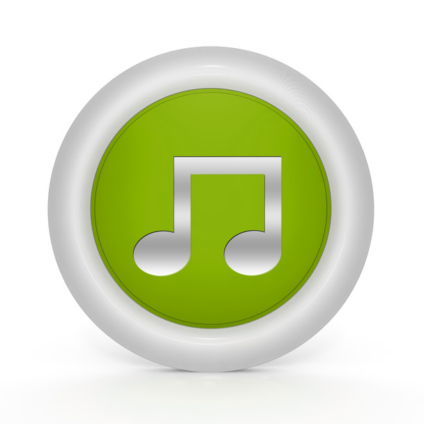 zene kör alakú ikon fehér háttér - Fotó, kép